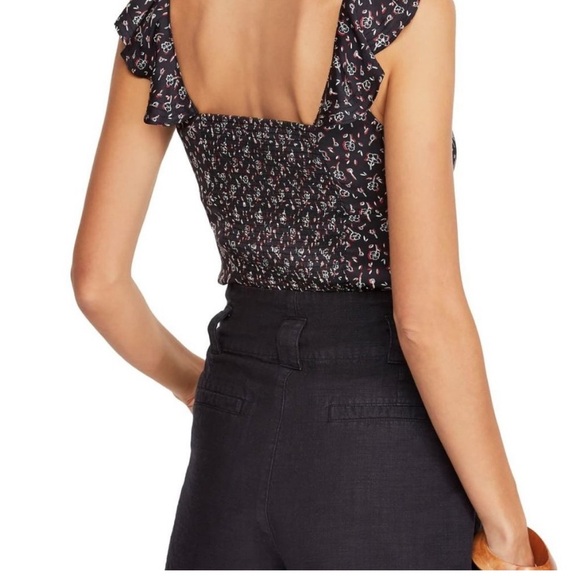 Free People pinup Stay With You CORSET floral Rose Bud satin crop Top fitted XS - Picture 2 of 8